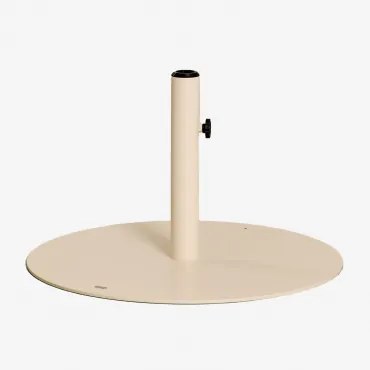 Base De Guarda-sol Redonda 60ø Cm Em Aço Peuet Tapioca Bege - Sklum