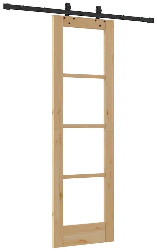 Conjunto de Porta Deslizante vidaXL com Hardware 61x198.5 cm Pinho Sól