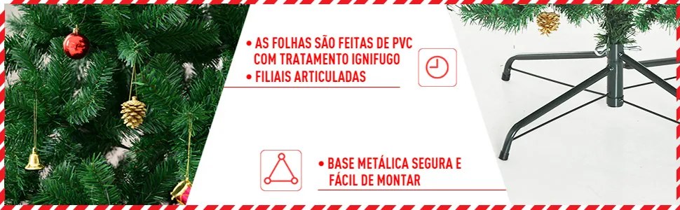 Árvore de Natal verde com enfeites Φ80x180cm Artificial Árvore Decoração