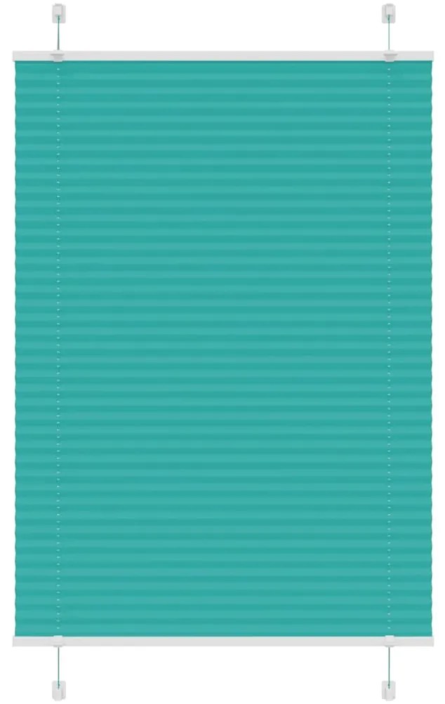 Gasolina verde Plissada Cega 100x100 cm Largura Tecido 99,4 cm