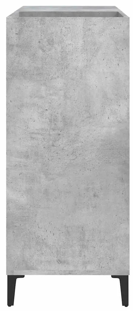 Armário p/ discos 84,5x38x89 cm derivados madeira cinza-cimento