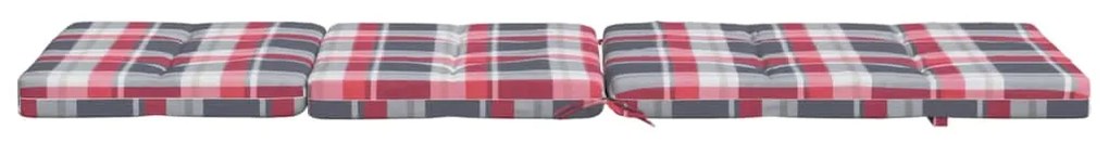 Almofadões cadeira terraço 2 pcs tecido oxford xadrez vermelho
