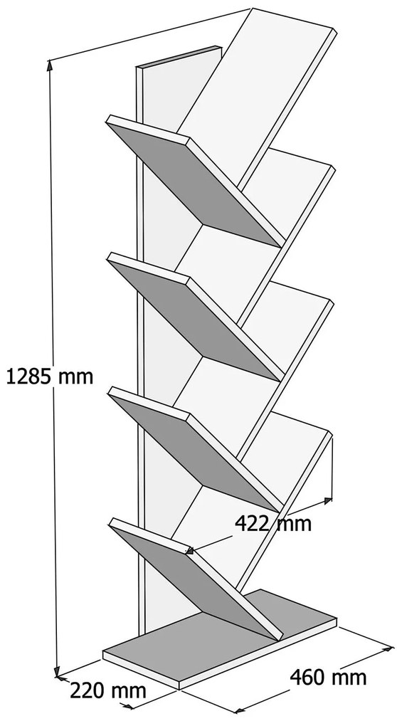 Estante Hitit – Branco – 46x128,5x22 cm