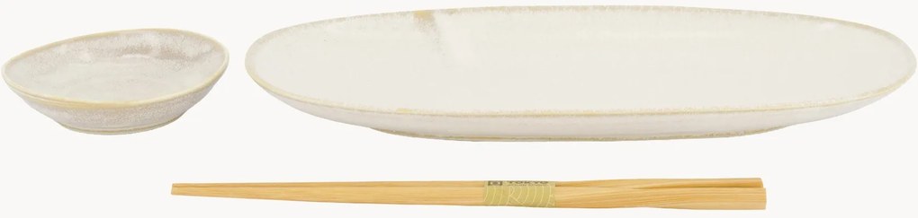 Conjunto de loiça de sushi em porcelana Titanium, 1 pessoa, conjunto de 2