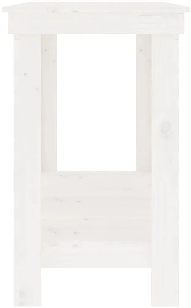 Banco de trabalho 140x50x80 cm pinho maciço branco