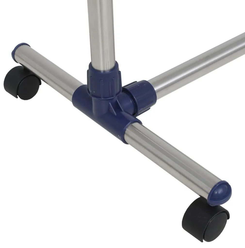 Suporte roupas ajustável aço inoxidável 165x44x150 cm prateado