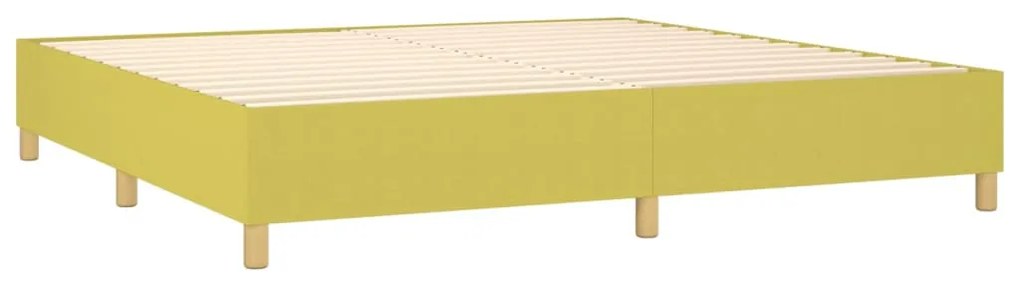 Estrutura de cama sem colchão 200x200 cm tecido verde