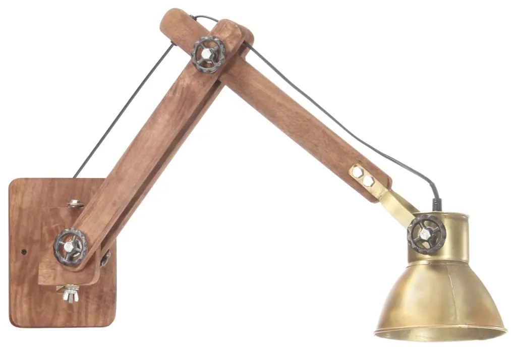 Candeeiro de parede redondo estilo industrial E27 bronze