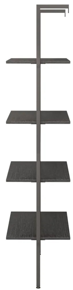 Unidade 4 prateleiras inclinada 64x35x152,5 cm preto