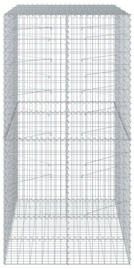 Cesto gabião com cobertura 150x100x200 cm ferro galvanizado