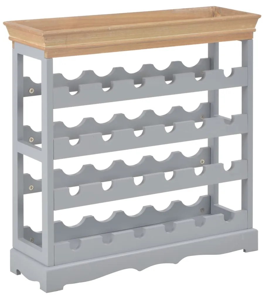 vidaXL Garrafeira 70x22,5x70,5 cm MDF cinzento