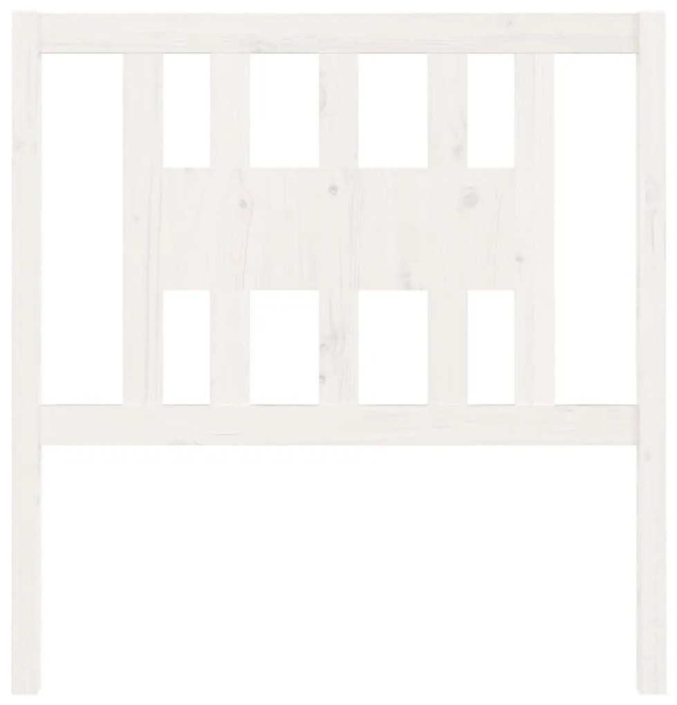 Cabeceira de cama 96x4x100 cm pinho maciço branco