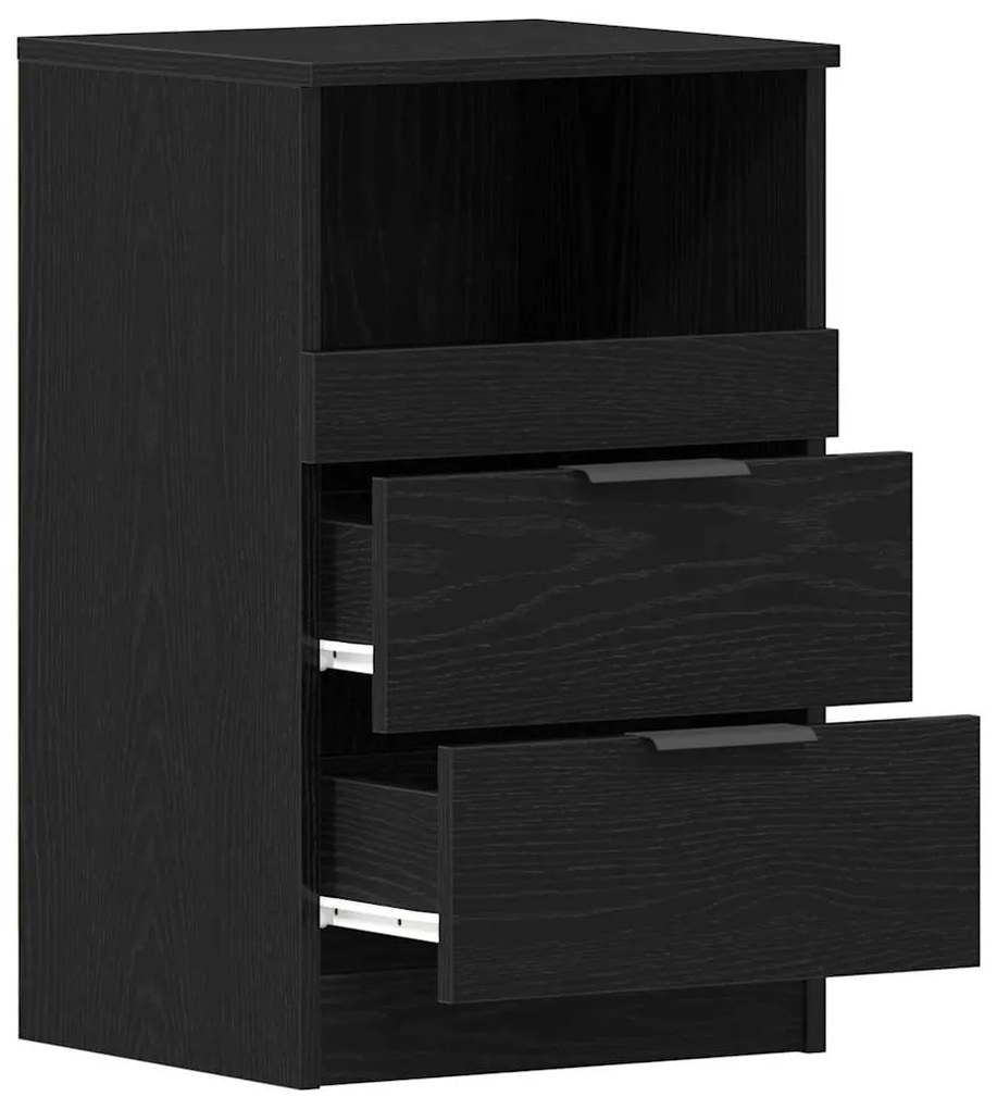 Camas de cabeceira vidaXL 2 pcs Carvalho Preto 40x35x65 cm Madeira eng