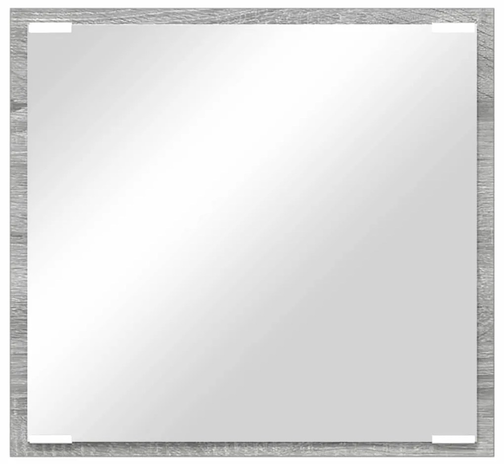 Espelho de Casa de Banho LED Cinza Sonoma 40x8.5x37 cm Madeira de Enge