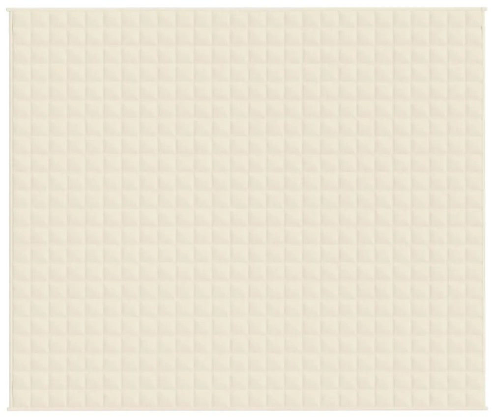Manta pesada 11 kg 220x260 cm tecido creme-claro