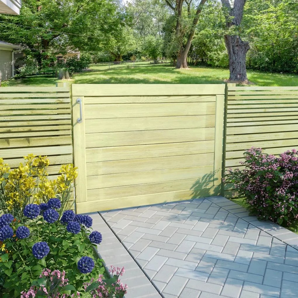 vidaXL Portão de jardim 75x100 cm pinho impregnado
