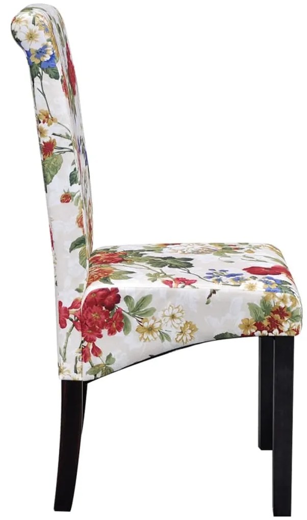 Cadeiras de jantar 2 pcs tecido multicor