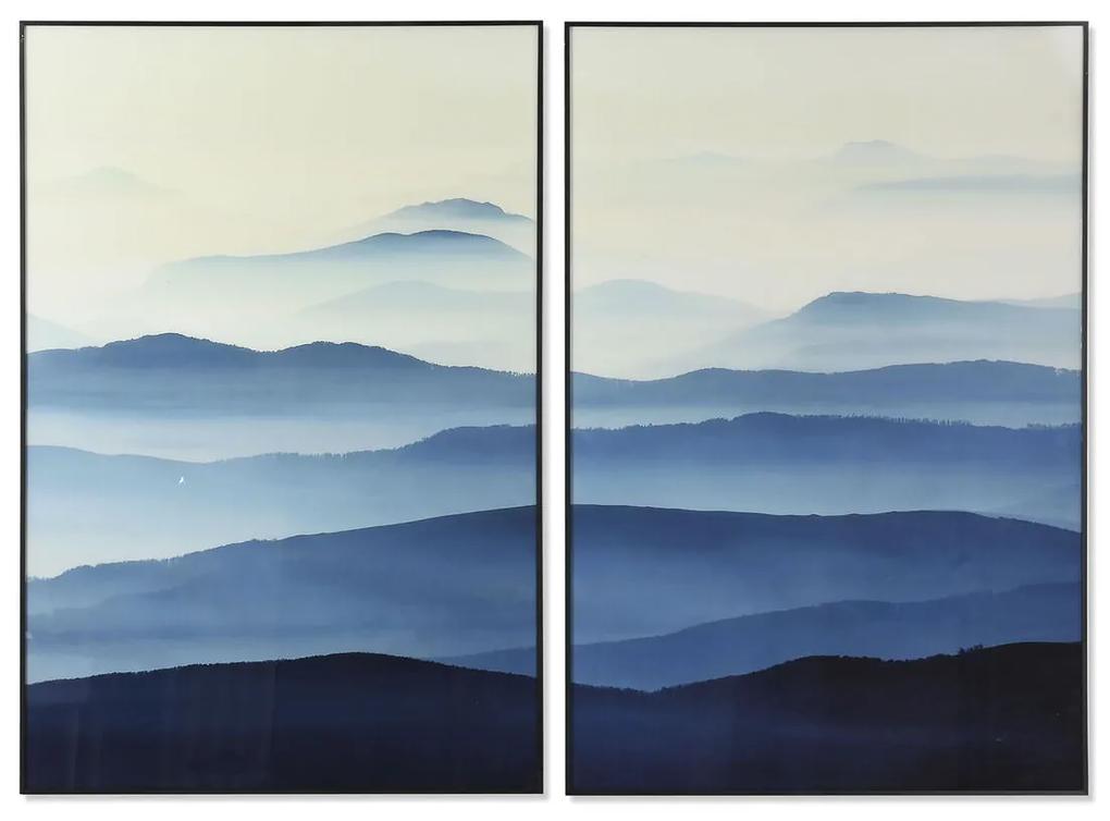 Pintura Dkd Home Decor Oriental Montanha (80 X 2,5 X 120 cm) (2 Unidades)
