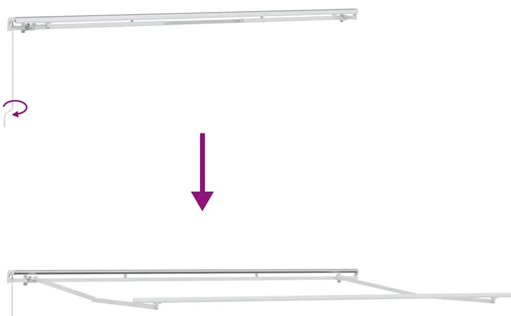 Toldo retrátil manual 400x300 cm antracite e branco