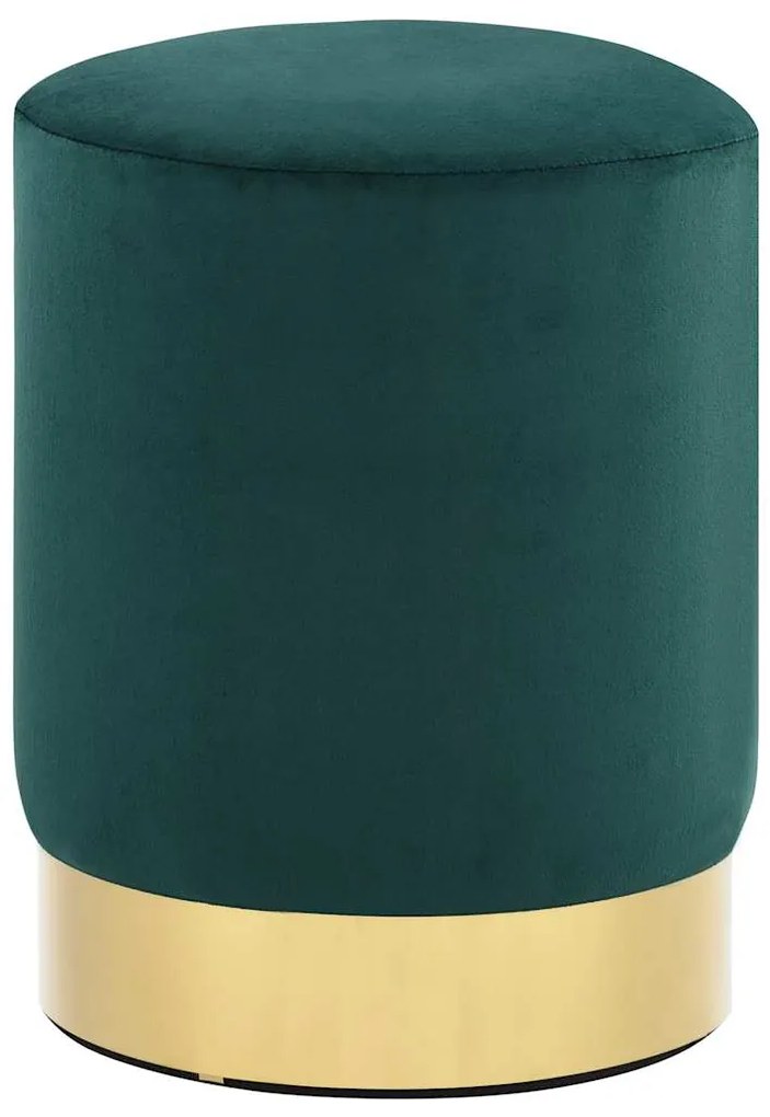 vidaXL Banco 28 x 36 cm veludo verde-escuro e dourado