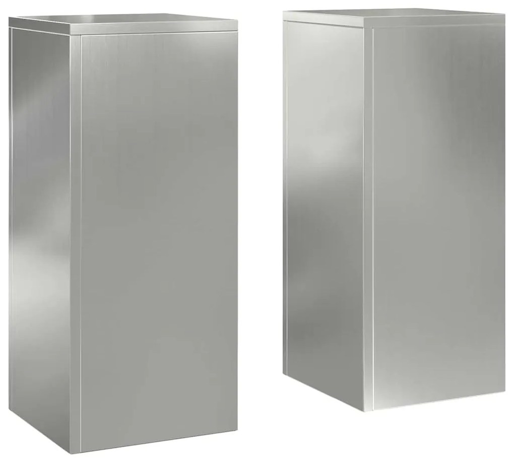 Suportes para Plantas Externos Pilar 2 pcs 24x24x55 cm Aço Galvanizado