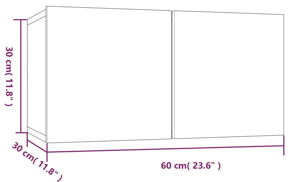 Conjunto móveis de TV 4 pcs madeira processada cinzento cimento