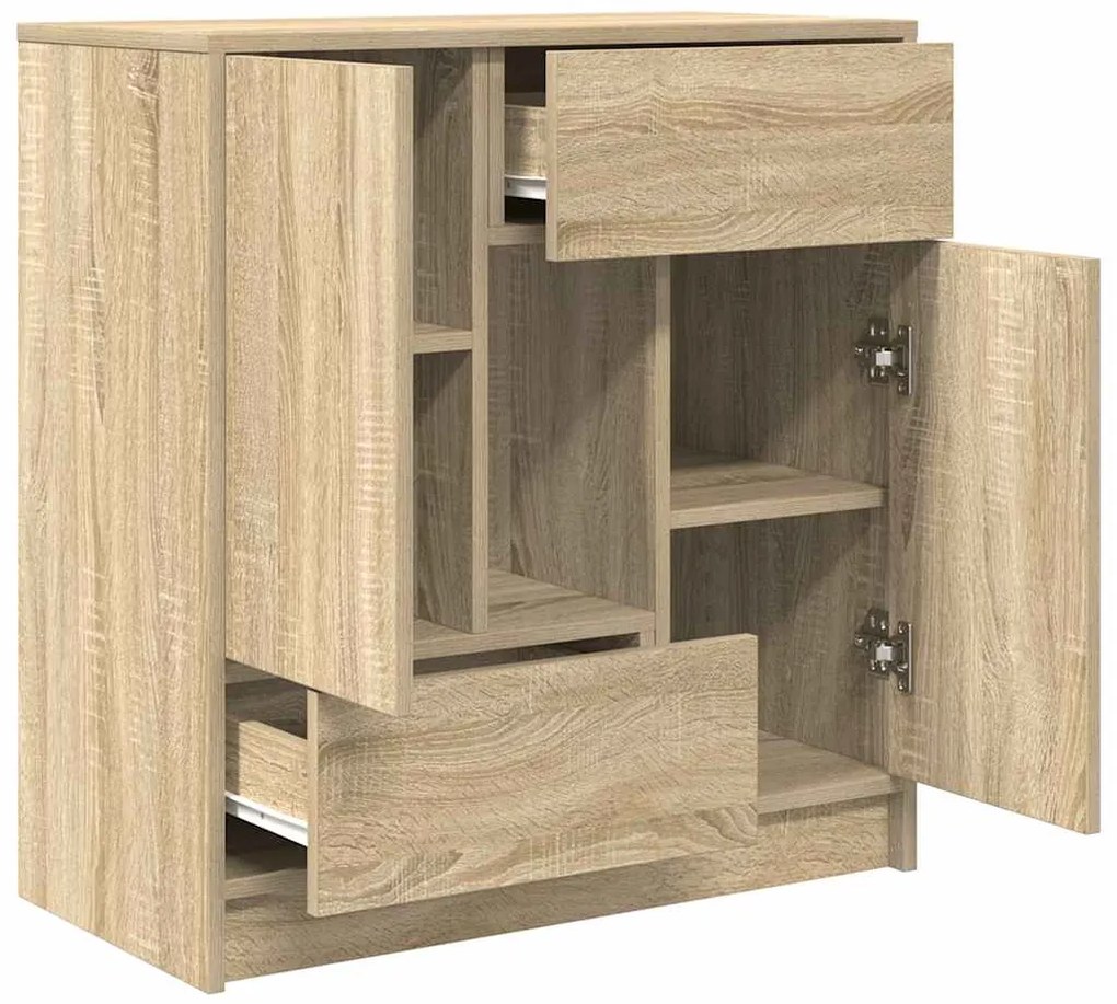 Aparador com gavetas e portas 70,5x34x74,5 cm carvalho sonoma