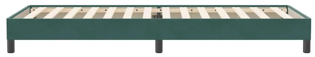 Cama com molas sem colchão verde-escuro 80x220 cm veludo