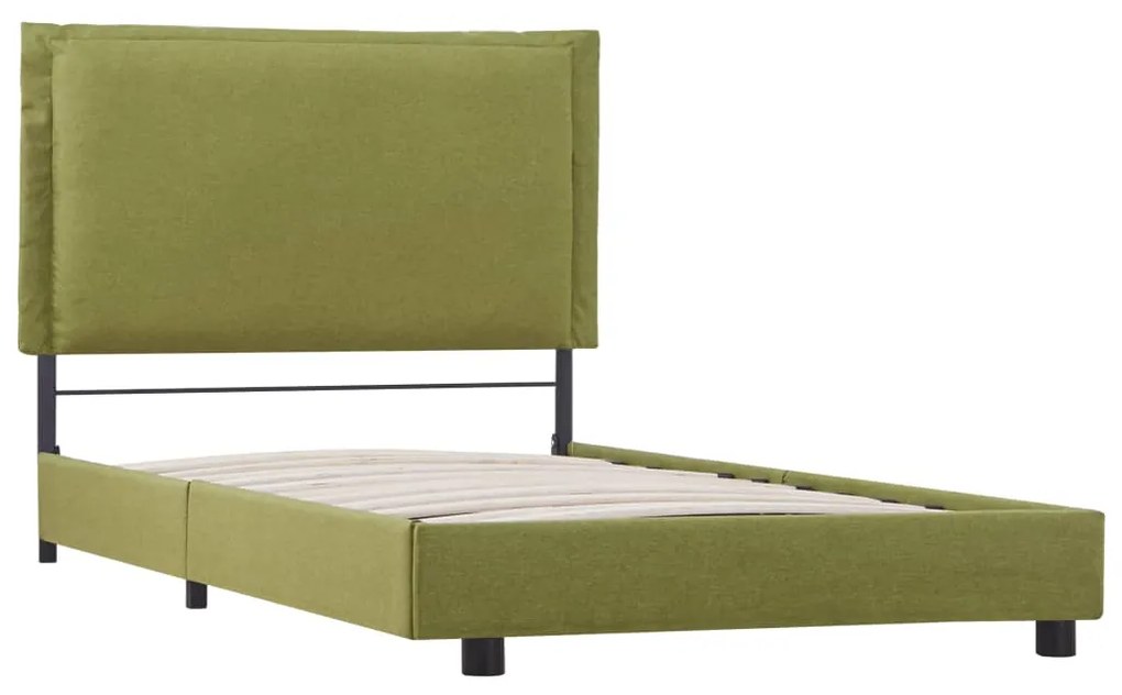 Estrutura de cama 90x200 cm tecido verde