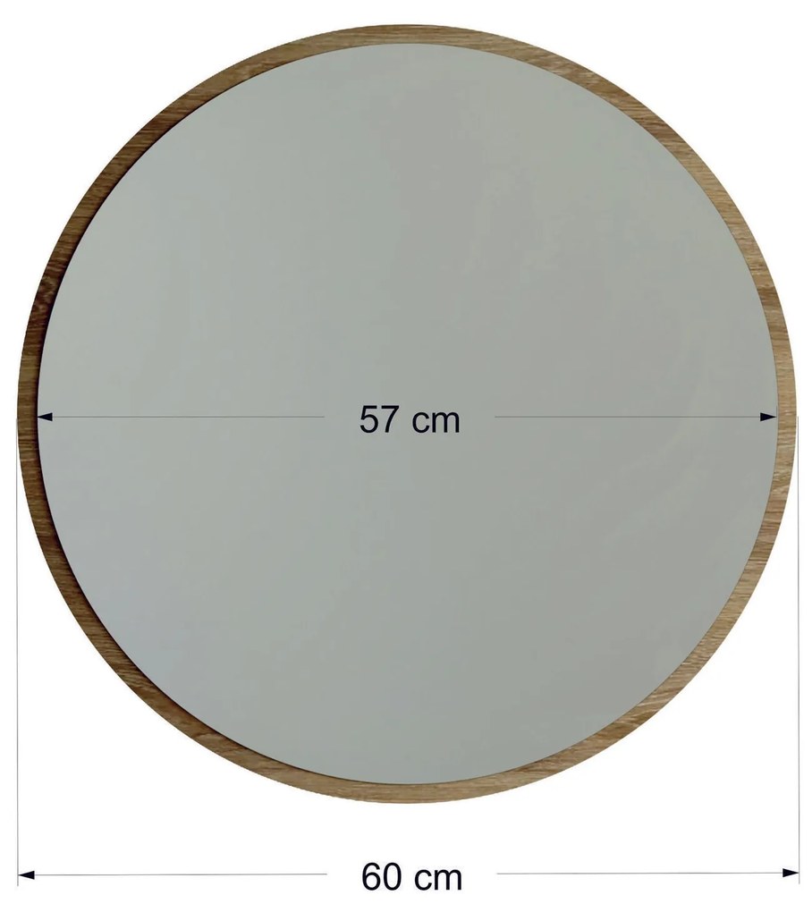 Espelho A706 – Nogueira – 60x60 cm