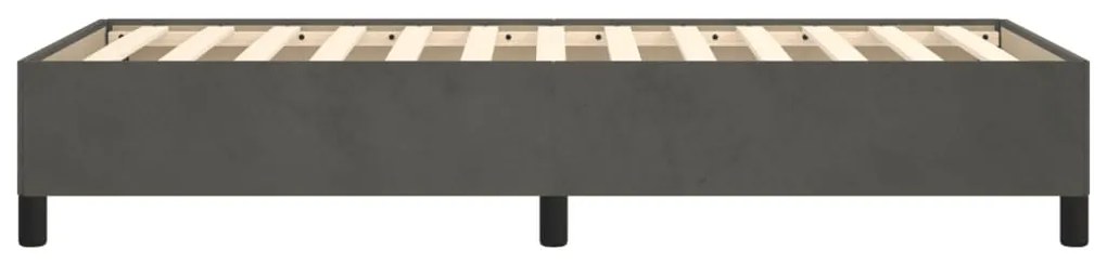 Estrutura de cama sem colchão 90x200 cm veludo cinzento-escuro