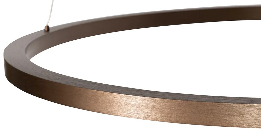 Candeeiro de suspensão em bronze 80 cm com LED regulável em 3 níveis - Girello Design