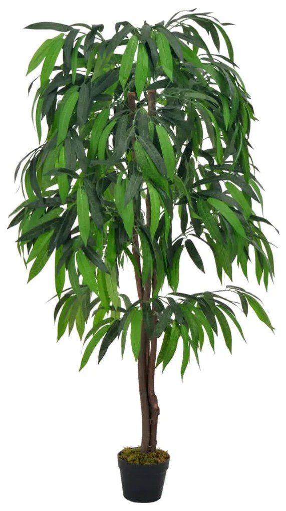 vidaXL Planta mangueira artificial com vaso verde 140 cm