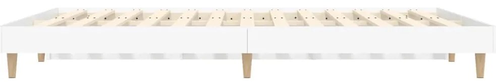 Estrutura de cama 140x190 cm derivados de madeira branco