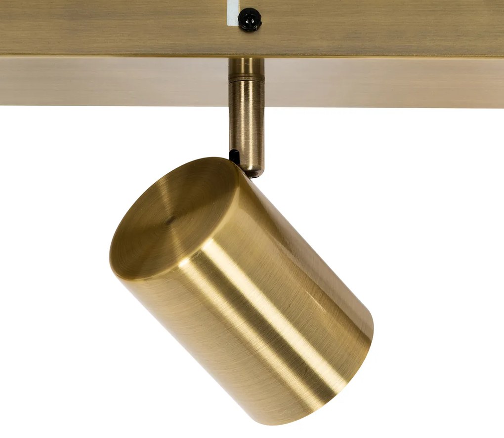 Candeeiro de Teto Moderno Bronze 3 Luzes Ajustável Retangular - Jeana