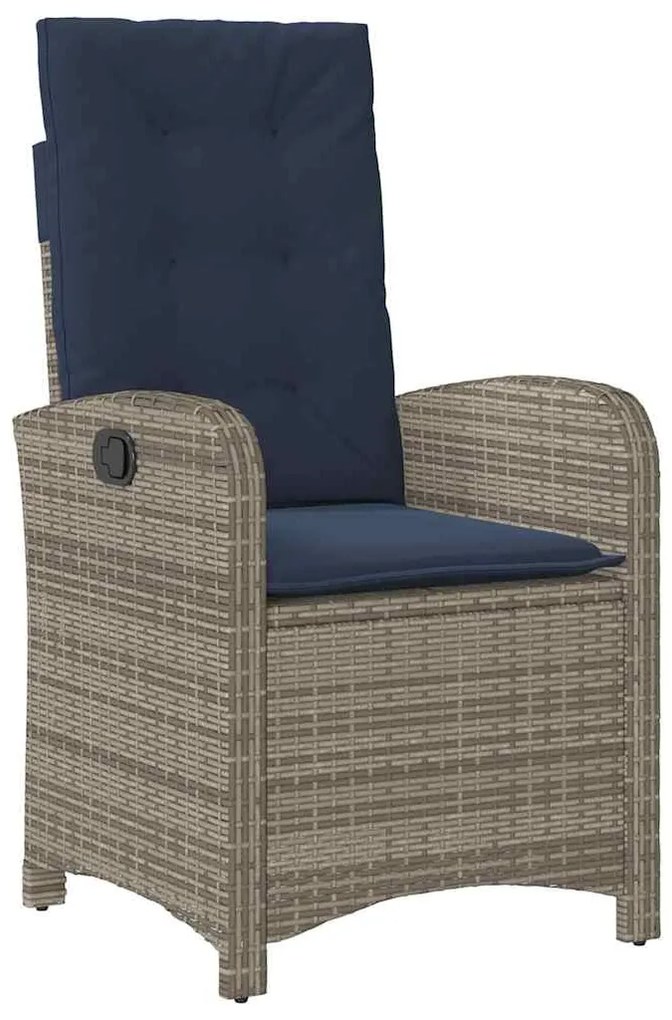 Conjunto de Jantar de Jardim com 3 Peças e Almofadas - Rattan Sintétic