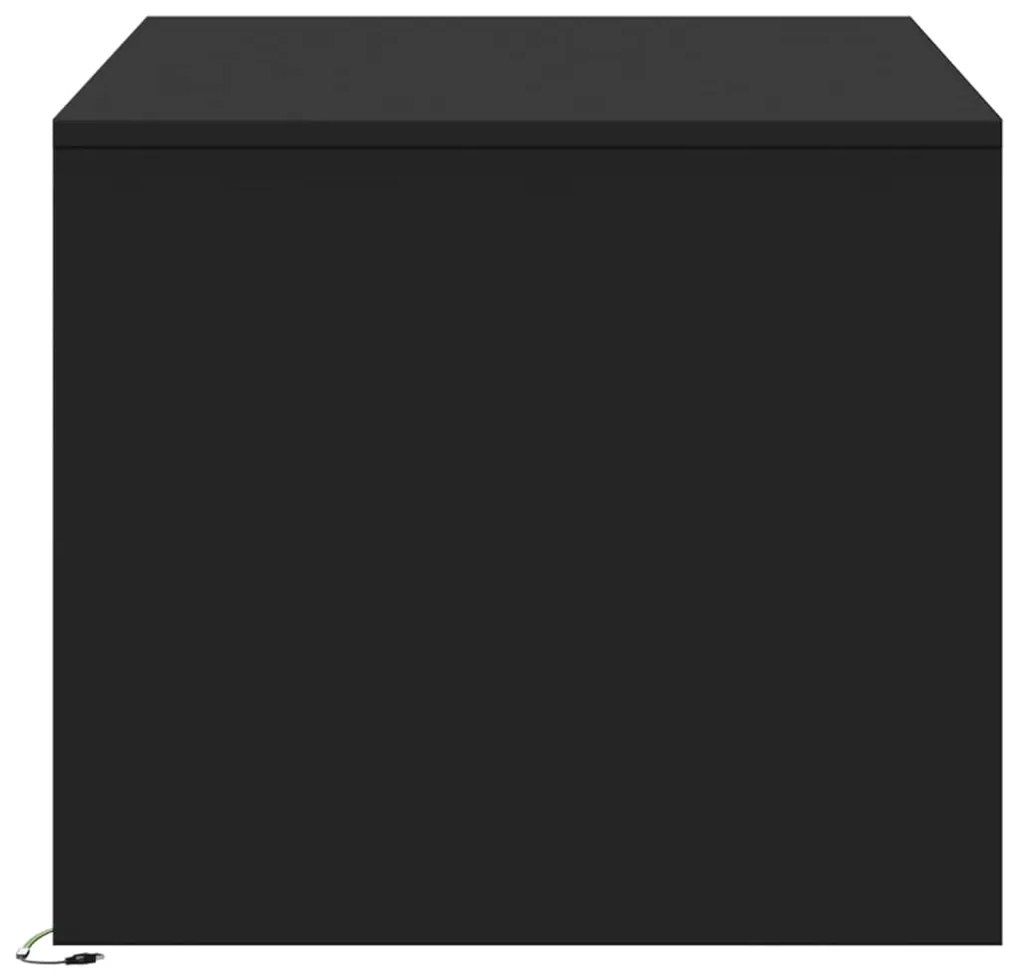 Mesa de centro com luzes LED derivados de madeira preto