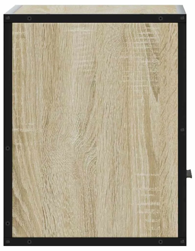 Mesas de cabeceira de parede 2 pcs 40x31x39,5cm carvalho sonoma