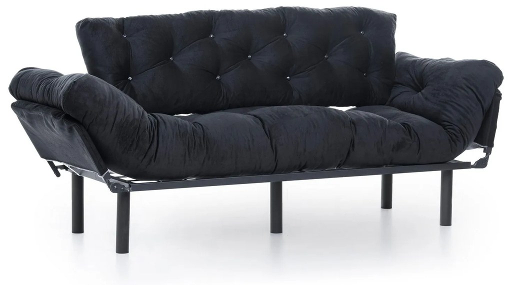 Mesa de Centro Selin Metal Ferforje – Carvalho e Preto – 90x90x38 cm