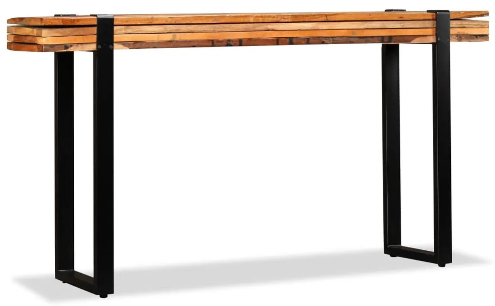 Mesa consola ajustável em madeira maciça recuperada