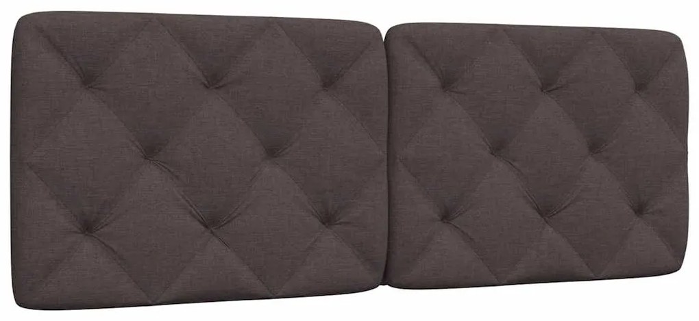 vidaXL Almofadão de cabeceira 120 cm tecido castanho-escuro