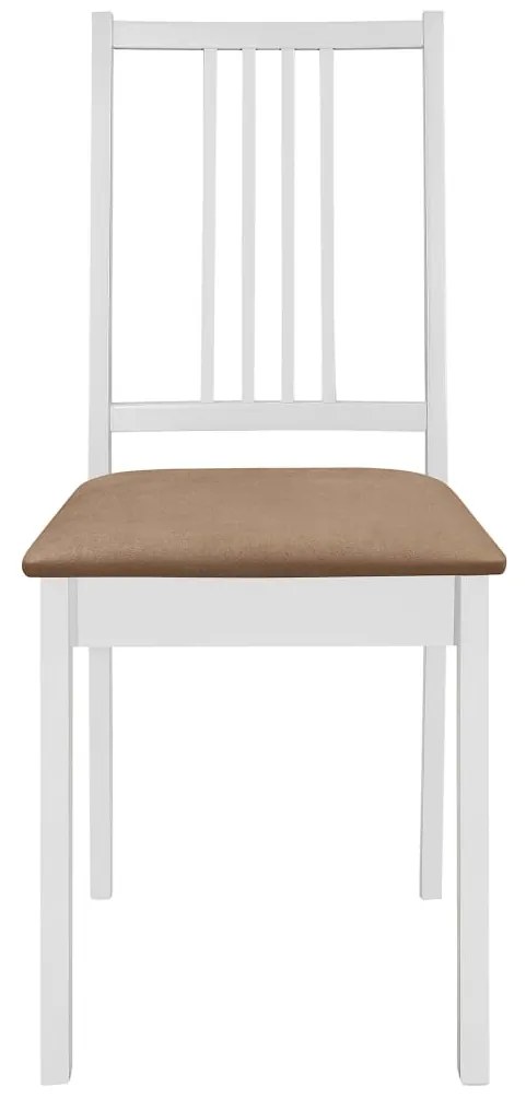 Conjunto de 2 Cadeiras Creta - Branco e Castanho - Design Rústico