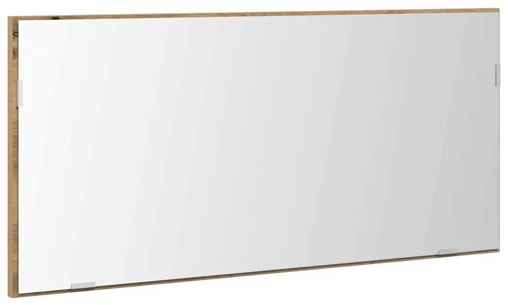 Armário de Espelho para Casa de Banho com Luz LED Carvalho Artesanal 8