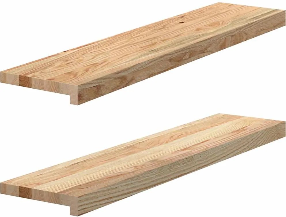 vidaXL Soleiras da janela 2 pcs 90x20x2 cm carvalho maciço não tratado