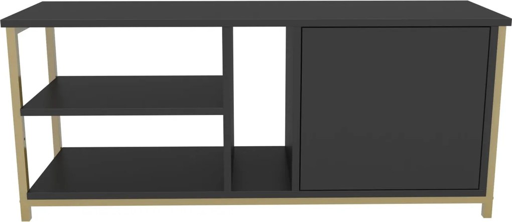 Móvel TV Neola – Dourado e Antracite – 120x35,3x50,8 cm