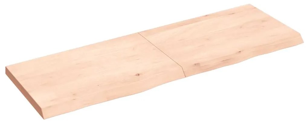 Prateleira de parede 120x40x(2-4)cm carvalho maciço não tratado
