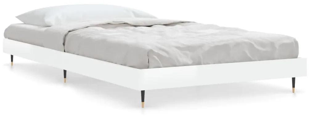 Estrutura cama 100x200 cm derivados de madeira branco brilhante