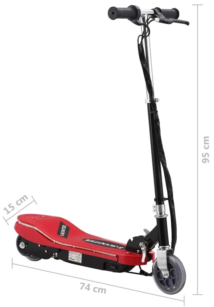 Trotinete/scooter elétrica com LEDs 120 W vermelho
