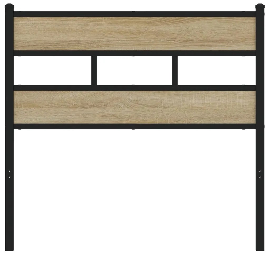 Cabeceira de cama 80 cm derivados madeira/ferro carvalho sonoma