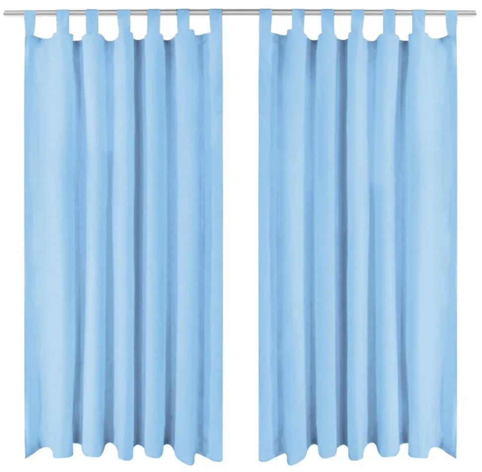 vidaXL Cortinas de cetim com presilhas 2 pcs 140x175 cm turquesa